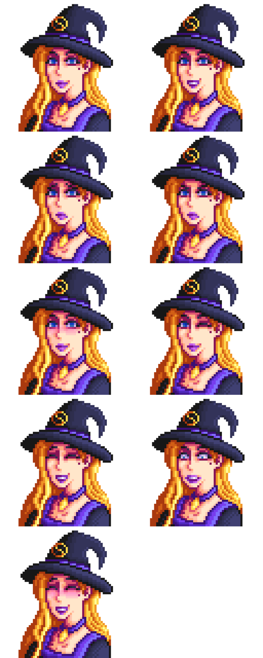 Portrait replacements of the character "Camilla" for the "Stardew Valley Expanded" mod by FlashShifter.