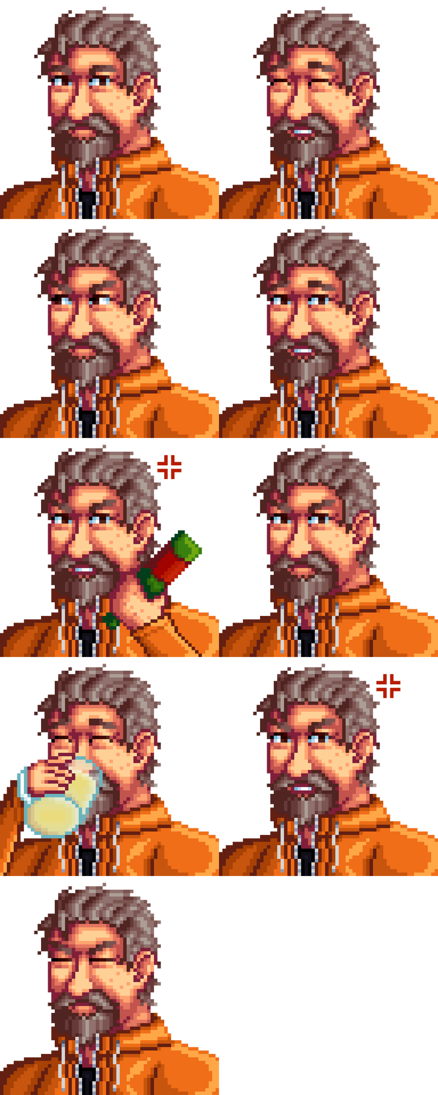 Portrait replacements of the character "Andy" for the "Stardew Valley Expanded" mod by FlashShifter.